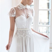 Collared Wedding Dress