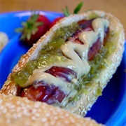 Stadium-Style Bratwurst Hot Dog