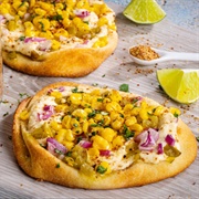 Corn Naan Pizza