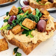 Quinoa and Flax Bread With Hummus