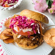 Fried Chicken Sandwich With Karashi Mayonnaise