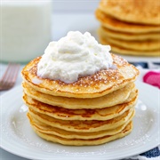 Pancakes With Whipped Cream