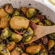 Brown Sugar and Bacon Brussels Sprouts