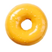 Yellow Iced Donut