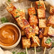 Spicy Tofu Skewer Sampler (Barbe-Cubed)