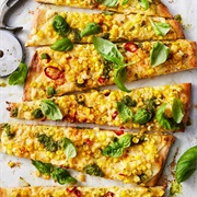 Corn and Date Pizza