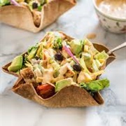 Chicken Taco Salad With Chipotle Lime and Sour Cream Dressing