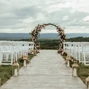 Lantern-Lined Wedding Aisle