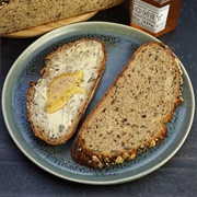 Multigrain Rye Bread With White Honey Butter