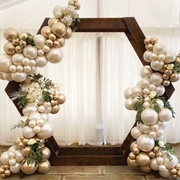 Balloons in Ceremony Arch or Backdrop