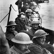 Officers of the Royal Ulster Rifles Awaiting Evacuation at Bray-Dunes... (Major H. E. N. Bredin)