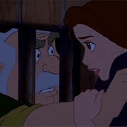 Belle Taking Her Sickly Father&#39;s Place as the Beast&#39;s Prisoner