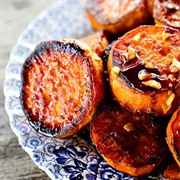 Cinnamon Roasted Sweet Potatoes With Caramelized Red Onions