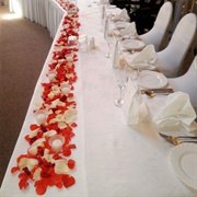 Flower Petals as Table Runner