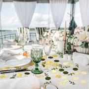 Confetti on Tables at Reception