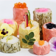 Rainbow Soy Paper Sushi