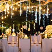 Fairy Lights as Wedding Decor