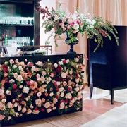 Bar Front Decorated With Flowers