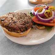 Quinoa, Adzuki Bean, and Marble Cheddar Patty