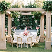 Pergolas Over Reception Tables