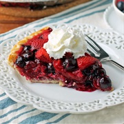 Chocolate-Crusted Strawberry Blueberry Pie