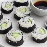 Sliced Cucumber Sushi