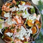 Potato Salmon and Red Onion Salad