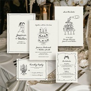 Hand-Drawn Art Style Invitations