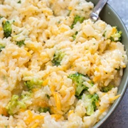 Rice With Cheddar Sauce