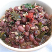 Peas and Adzuki Beans in Tomato Sauce