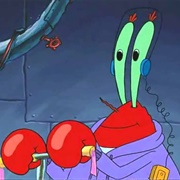 Mr. Krabs Listening to Music With His Eyes