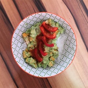 Avocado, Marble Cheddar, and Red Pepper Rice With Paprika