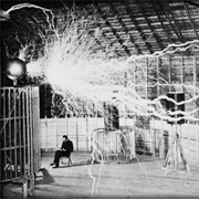 Nikola Tesla, With His Equipment for Producing High-Frequency Alternating... (Dickenson V. Alley)