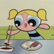 Bubbles &quot;Holding&quot; Chopsticks