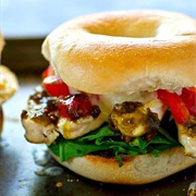 Bagel With Roasted Chicken