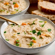 Chicken Mushroom and Basmati Rice Soup