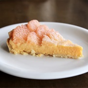 Taro Sugar Cookie-Crusted Grapefruit Curd Pie