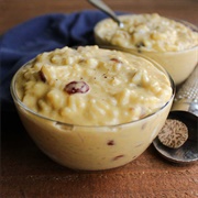 Lemon, Date, Cheese Curd, and Cranberry Rice Pudding