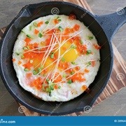 Salmon Roe Fried Egg