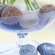 Inscribed Stones in Centerpieces