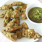 Wings With Purple Pesto