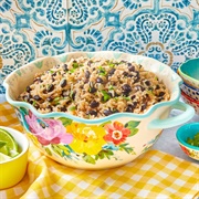 Black Bean and Pinto Bean Wild Rice With Soy Sauce