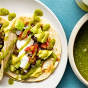 Taco With Green Sauce (Taco With Verde Sauce)