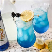 Mocktail - Sprite, Blue Curaçao and Lime Juice