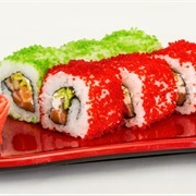 Red Green Masago Sushi