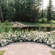 Grounded Floral Arch