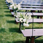 Hanging Vases Aisle Decor