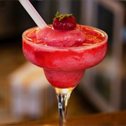 Virgin Strawberry Daiquiri With Dragonfruit