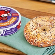 Everything Bagel With Laughing Cow Cheese