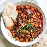 Aubergine Chickpea Soup